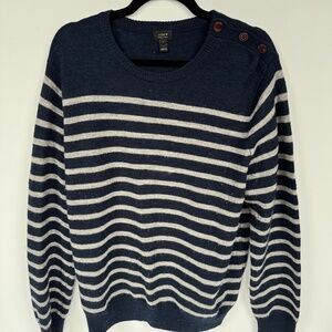 J.Crew Merino Wool Striped Sweater – Men’s Large
